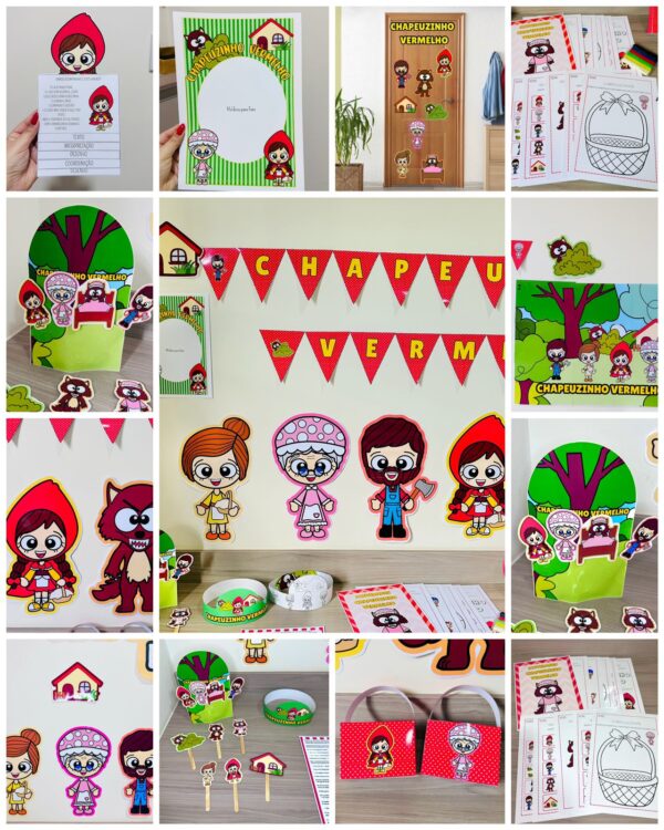 KIT DIGITAL CHAPEUZINHO VERMELHO COM PLANEJAMENTOS E RECURSOS